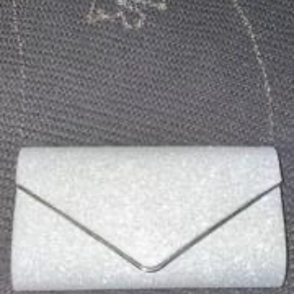 Silver glitter hand bag